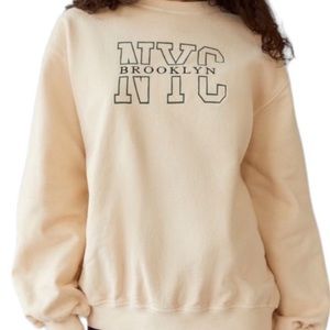 UO embroidered destination crew neck sweatshirt